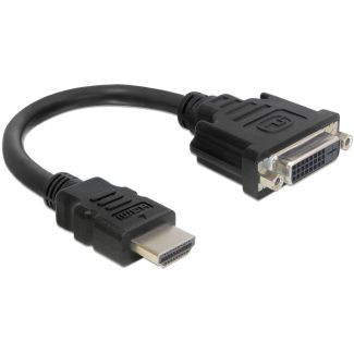 DeLOCK 0.2m HDMI-DVI M/F 0,2 m HDMI tipo A (Standard) DVI-D Nero