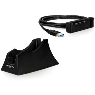 DeLOCK 61858 replicatore di porte e docking station per laptop Nero